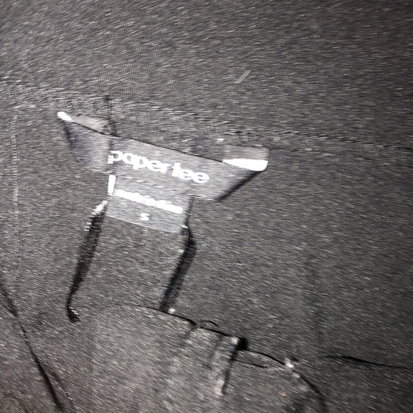 “Paper Tee” Black Zipper Mini Skirt Sz S - Picture 4 of 4